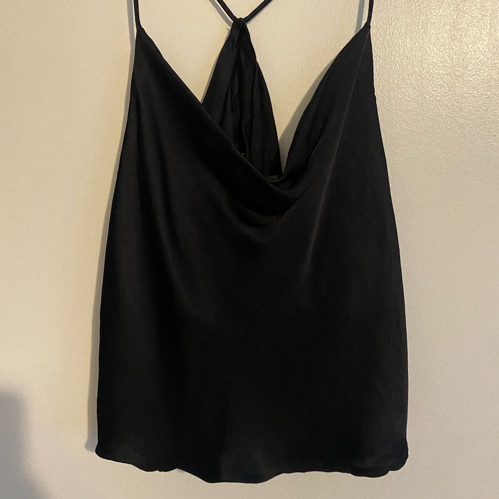 Zara Satin crop tank